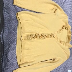 Yellow cardigan